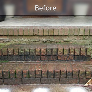 Sunken front stoop in Harrisburg